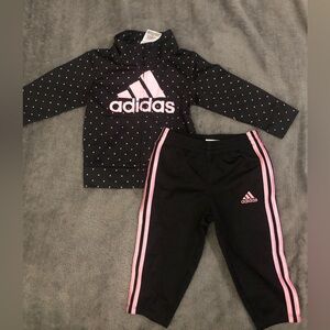 Adidas 12m pink track suit